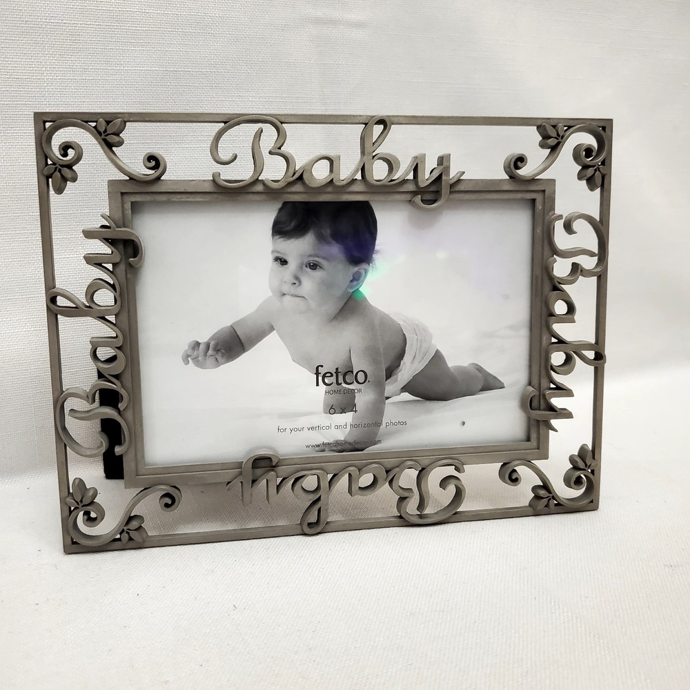 Fetco "Baby" Silver Pewter Metal Picture Frame 6" x 4" ~ New!!